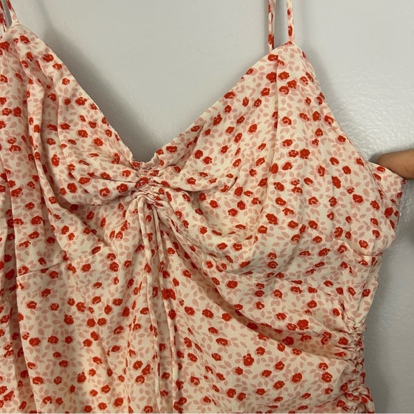 NWT Cotton Candy LA Rosebud Floral Shirred Tank Dress Salmon Size M - Picture 5 of 10